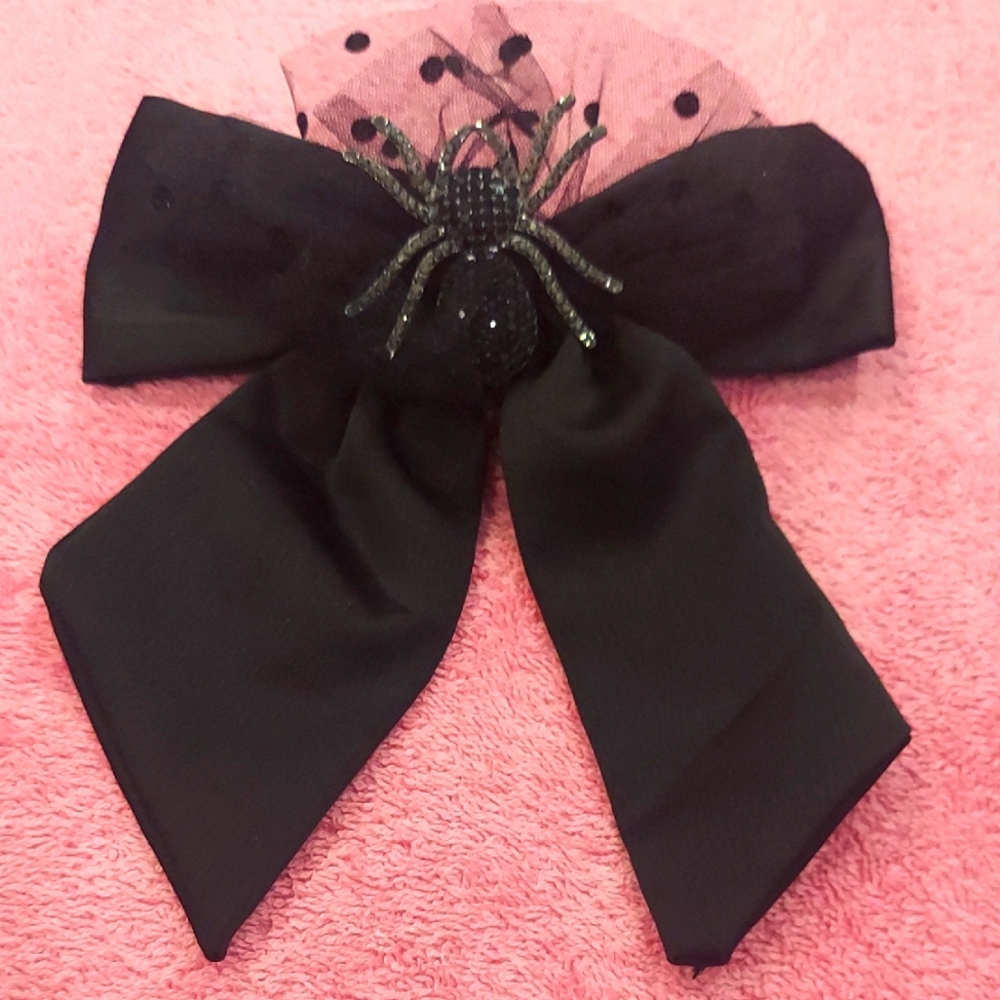 Elegant Black Bow Hair Accessory